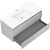 Mexen Orio bathroom cabinet 100 cm with Otis washbasin, 2 drawers, gray matte/white matte - 91A10-10047-2-BFF62-W18M01