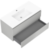 Mexen Orio meuble de salle de bain 100 cm avec lavabo Otis, 2 tiroirs, gris mat/blanc mat - 91A10-10047-2-BFF62-W18M01