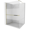Mexen Kioto+ Duschwand mit Regal Walk-in 120 x 200 cm, transparent/gefrostet, gold - 800-120-121-50-35