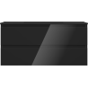 Mexen Orio badkamerkast 100 cm met wastafel Otis, 2 lades, zwart glans/zwart mat - 91A10-10047-2-BFF70-W18M71