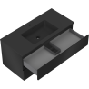 Mexen Orio gabinete de baño 100 cm con lavabo Otis, 2 cajones, negro mate - 91A10-10047-2-BFF71-W18M71