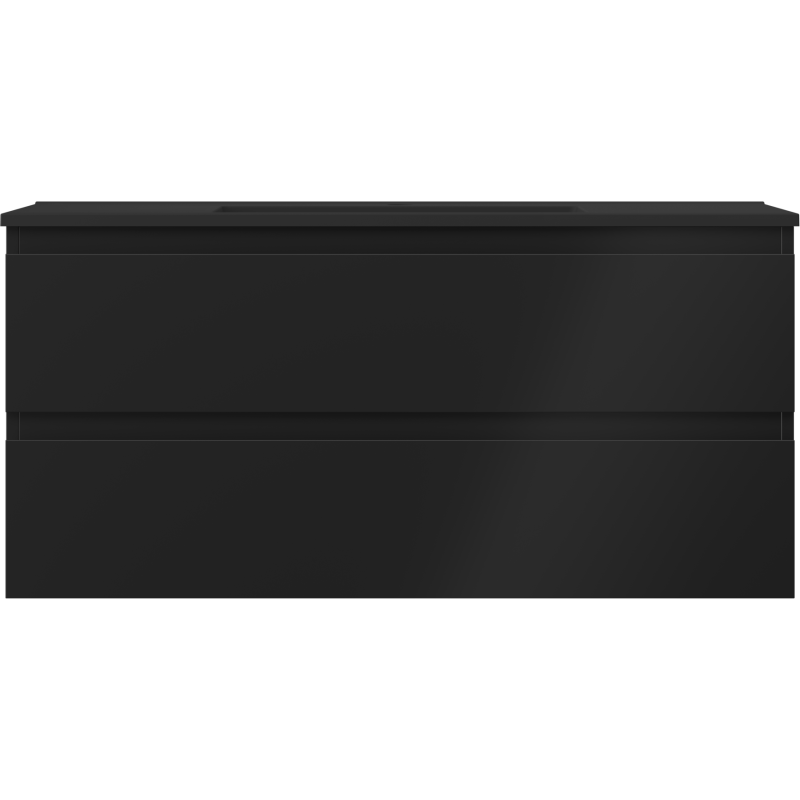 Mexen Orio bathroom cabinet 100 cm with Otis sink, 2 drawers, black matt - 91A10-10047-2-BFF71-W18M71