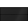 Mexen Orio Badschrank 100 cm mit Waschbecken Otis, 2 Schubladen, schwarz matt - 91A10-10047-2-BFF71-W18M71