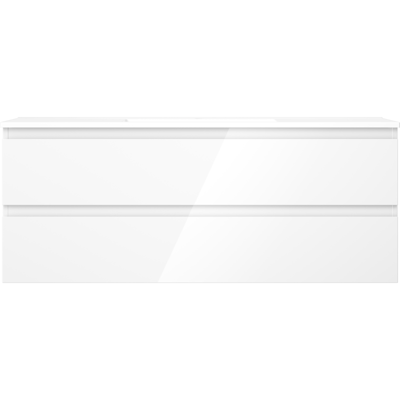 Mexen Orio badkamerkast 120 cm met wastafel Otis, 2 laden, wit glanzend - 91A10-12047-2-BFF00-W18M00