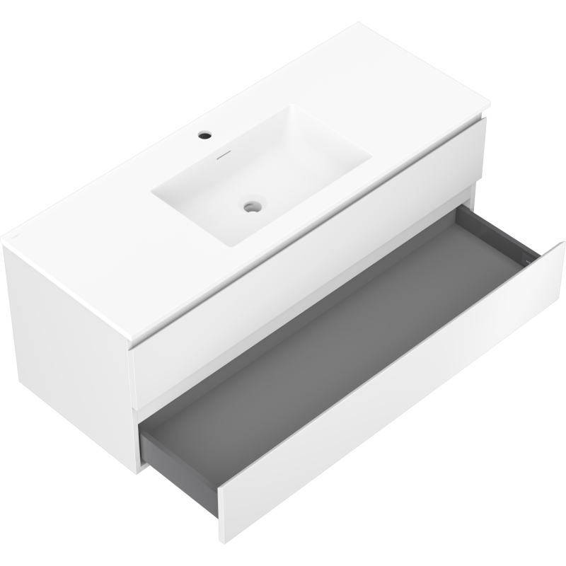 Mexen Orio meuble de salle de bain 120 cm avec lavabo Otis, 2 tiroirs, blanc mat - 91A10-12047-2-BFF01-W18M01