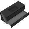 Mexen Orio armario de baño 120 cm con lavabo Otis, 2 cajones, negro brillo/negro mate - 91A10-12047-2-BFF70-W18M71