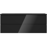 Mexen Orio mobiletto da bagno 120 cm con lavabo Otis, 2 cassetti, nero lucido/nero opaco - 91A10-12047-2-BFF70-W18M71