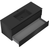 Mexen Orio Badezimmerschrank 120 cm mit Waschbecken Otis, 2 Schubladen, schwarz matt - 91A10-12047-2-BFF71-W18M71