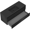 Mexen Orio mueble de baño de 120 cm con lavabo Otis, 2 cajones, negro mate - 91A10-12047-2-BFF71-W18M71