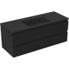 Mexen Orio Badezimmerschrank 120 cm mit Waschbecken Otis, 2 Schubladen, schwarz matt - 91A10-12047-2-BFF71-W18M71