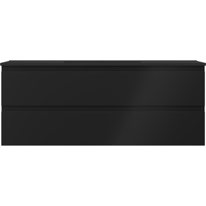 Mexen Orio 120 cm Bathroom Cabinet with Otis Sink, 2 Drawers, Black Matte - 91A10-12047-2-BFF71-W18M71