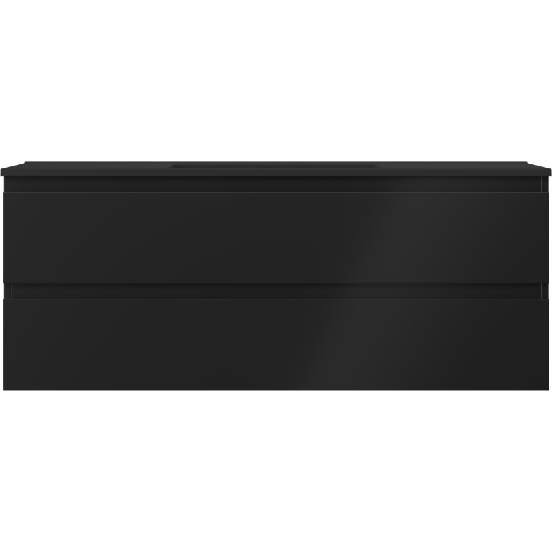 Mexen Orio vannitoakapp 120 cm valamu Otis, 2 sahtlit, must matt - 91A10-12047-2-BFF71-W18M71