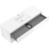 Mexen Orio meuble de salle de bains 140 cm avec lavabo Otis, 2 tiroirs, blanc brillant - 91A10-14047-2-BFF00-W18M00