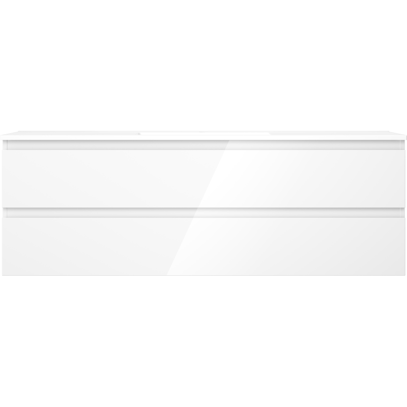 Mexen Orio meuble de salle de bains 140 cm avec lavabo Otis, 2 tiroirs, blanc brillant - 91A10-14047-2-BFF00-W18M00