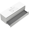 Mexen Orio bathroom cabinet 140 cm with Otis washbasin, 2 drawers, gray matte/white matte - 91A10-14047-2-BFF62-W18M01