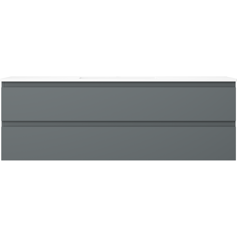 Mexen Orio badkamerkast 140 cm met wastafel Otis, 2 lades, grafiet mat/wit mat - 91A10-14047-2-BFF66-W18M01