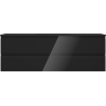 Mexen Orio Badezimmerschrank 140 cm mit Waschbecken Otis, 2 Schubladen, Schwarz Glanz/Schwarz Matt - 91A10-14047-2-BFF70-W18M71
