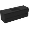 Mexen Orio meuble de salle de bain 140 cm avec lavabo Otis, 2 tiroirs, noir mat - 91A10-14047-2-BFF71-W18M71