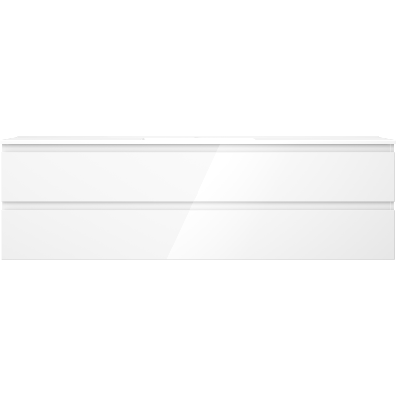 Mexen Orio badkamerkast 160 cm met wastafel Otis, 2 laden, wit glans - 91A10-16047-2-BFF00-W18M00