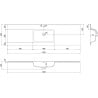 Mexen Orio Badschrank 160 cm mit Waschbecken Otis, 2 Schubladen, weiß glänzend - 91A10-16047-2-BFF00-W18M00