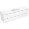 Mexen Orio gabinete de baño de 160 cm con lavabo Otis, 2 cajones, blanco mate - 91A10-16047-2-BFF01-W18M01
