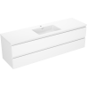 Mexen Orio meuble de salle de bains 160 cm avec lavabo Otis, 2 tiroirs, blanc mat - 91A10-16047-2-BFF01-W18M01