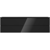 Mexen Orio Badezimmermöbel 160 cm mit Waschtisch Otis, 2 Schubladen, schwarz glänzend/schwarz matt - 91A10-16047-2-BFF70-W18M71