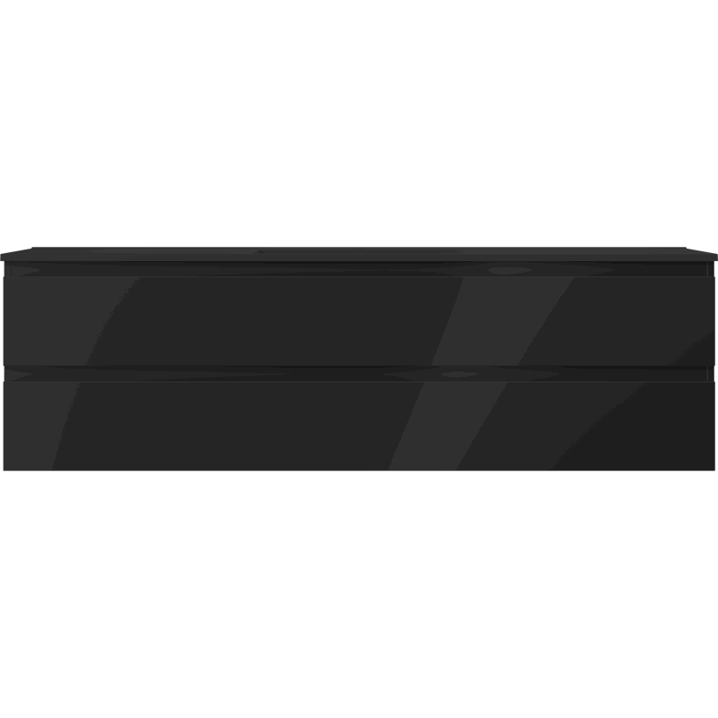 Mexen Orio badkamerkast 160 cm met wastafel Otis, 2 lades, zwart mat - 91A10-16047-2-BFF71-W18M71