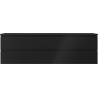 Mexen Orio Badezimmerschrank 160 cm mit Waschbecken Otis, 2 Schubladen, schwarz matt - 91A10-16047-2-BFF71-W18M71