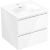 Mexen Orio armario de baño de 50 cm con lavabo Vela, 2 cajones, blanco brillo - 91A10-05047-2-BFF00-W23M00
