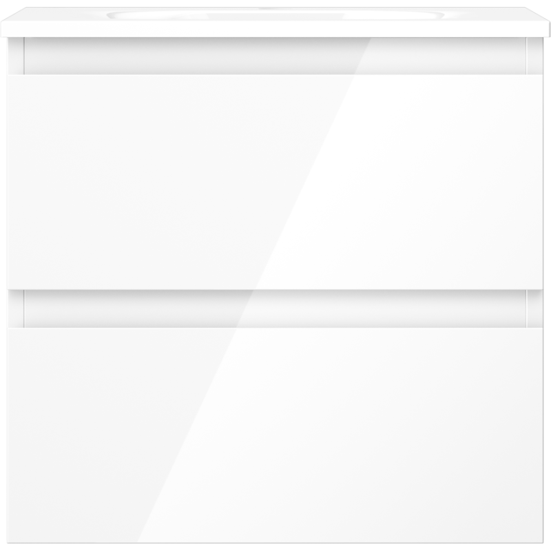 Mexen Orio armario de baño de 50 cm con lavabo Vela, 2 cajones, blanco brillo - 91A10-05047-2-BFF00-W23M00