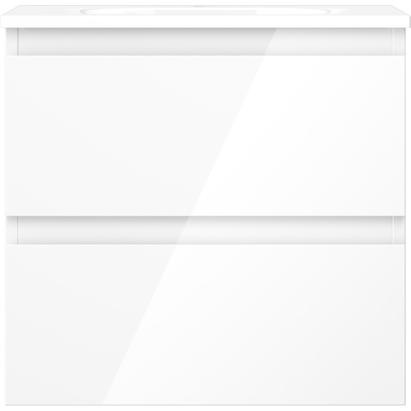 Mexen Orio vannitoakapp 50 cm koos Vela valamuga, 2 sahtlit, valge läige - 91A10-05047-2-BFF00-W23M00