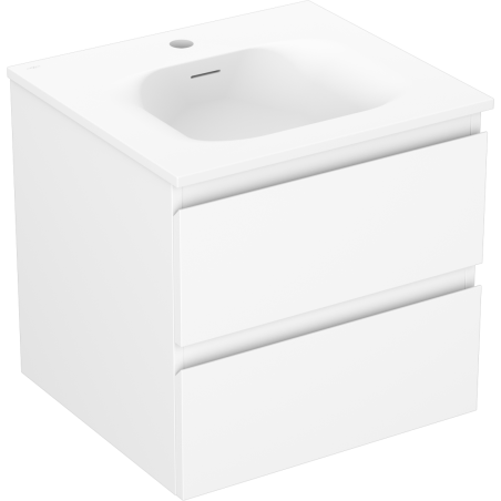 Mexen Orio bathroom cabinet 50 cm with Vela sink, 2 drawers, white matt - 91A10-05047-2-BFF01-W23M01