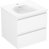 Mexen Orio meuble de salle de bains 50 cm avec lavabo Vela, 2 tiroirs, blanc mat - 91A10-05047-2-BFF01-W23M01