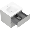 Mexen Orio mueble de baño de 50 cm con lavabo Vela, 2 cajones, gris mate/blanco mate - 91A10-05047-2-BFF62-W23M01