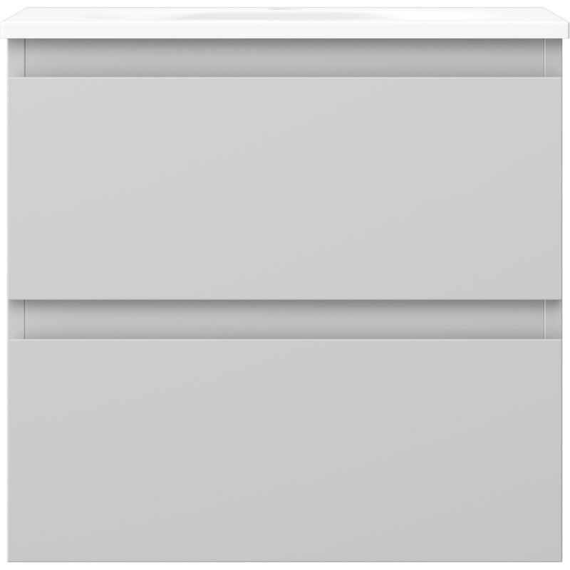 Mexen Orio Badezimmerschrank 50 cm mit Waschbecken Vela, 2 Schubladen, graues Matt/weißes Matt - 91A10-05047-2-BFF62-W23M01