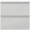Mexen Orio Badezimmerunterschrank 50 cm mit Waschbecken Vela, 2 Schubladen, grau matt/weiß matt - 91A10-05047-2-BFF62-W23M01