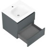 Mexen Orio armoire de salle de bain 50 cm avec lavabo Vela, 2 tiroirs, graphite mat/blanc mat - 91A10-05047-2-BFF66-W23M01