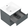Mexen Orio armoire de salle de bain 50 cm avec lavabo Vela, 2 tiroirs, graphite mat/blanc mat - 91A10-05047-2-BFF66-W23M01