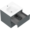 Mexen Orio armoire de salle de bains 50 cm avec lavabo Vela, 2 tiroirs, graphite mat/blanc mat - 91A10-05047-2-BFF66-W23M01