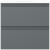 Mexen Orio Badezimmerschrank 50 cm mit Waschbecken Vela, 2 Schubladen, Graphit matt/Weiß matt - 91A10-05047-2-BFF66-W23M01