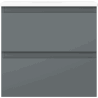 Mexen Orio Badezimmerunterschrank 50 cm mit Waschbecken Vela, 2 Schubladen, Graphit matt/Weiß matt - 91A10-05047-2-BFF66-W23M01