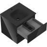 Mexen Orio badkamerkast 50 cm met lavabo Vela, 2 laden, zwart glans/zwart mat - 91A10-05047-2-BFF70-W23M71