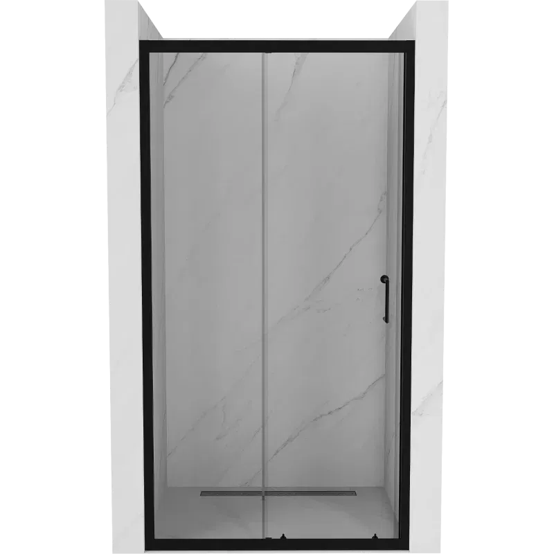 Mexen Apia porta doccia scorrevole 100 cm, trasparente, nero - 845-100-000-70-00