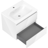 Mexen Orio Meuble de Salle de Bain 60 cm avec Lavabo Vela, 2 Tiroirs, Blanc Brillant - 91A10-06047-2-BFF00-W23M00