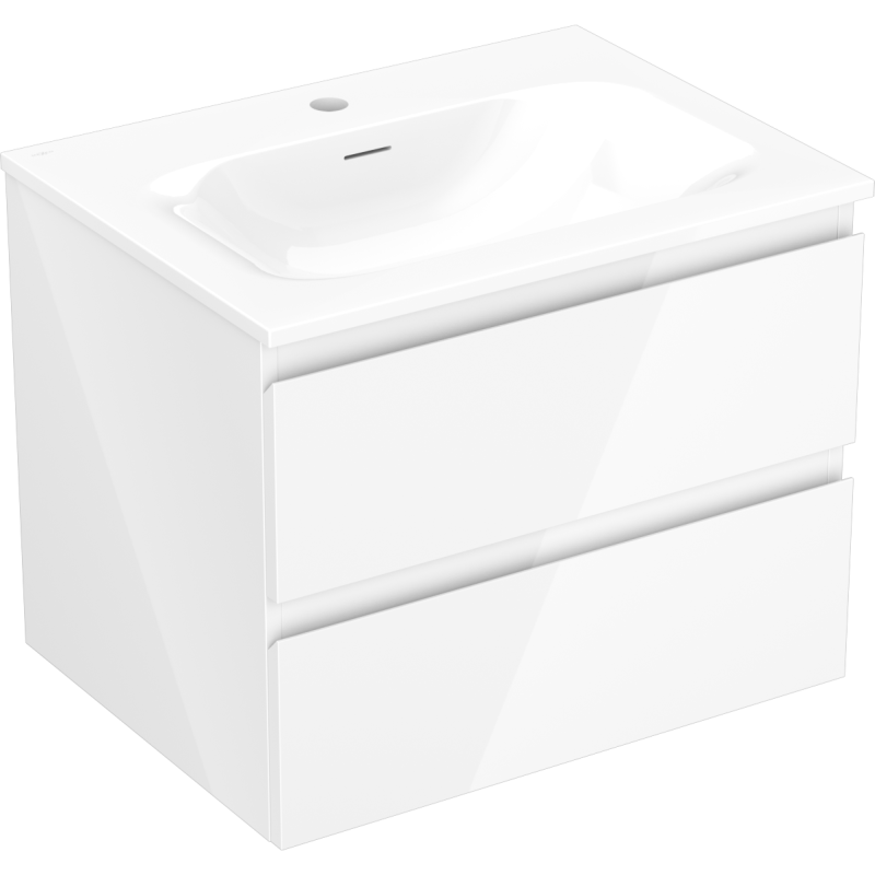Mexen Orio armoire de salle de bain 60 cm avec lavabo Vela, 2 tiroirs, blanc brillant - 91A10-06047-2-BFF00-W23M00