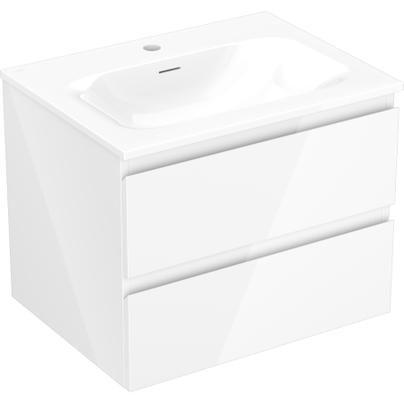 Mexen Orio mobile bagno 60 cm con lavabo Vela, 2 cassetti, bianco lucido - 91A10-06047-2-BFF00-W23M00