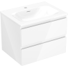 Mexen Orio armoire de salle de bain 60 cm avec lavabo Vela, 2 tiroirs, blanc brillant - 91A10-06047-2-BFF00-W23M00