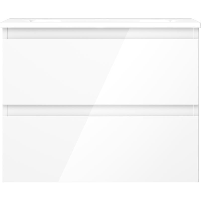 Mexen Orio badkamerkast 60 cm met wastafel Vela, 2 laden, wit glans - 91A10-06047-2-BFF00-W23M00