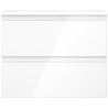 Mexen Orio Badezimmerschrank 60 cm mit Waschbecken Vela, 2 Schubladen, weiß glänzend - 91A10-06047-2-BFF00-W23M00